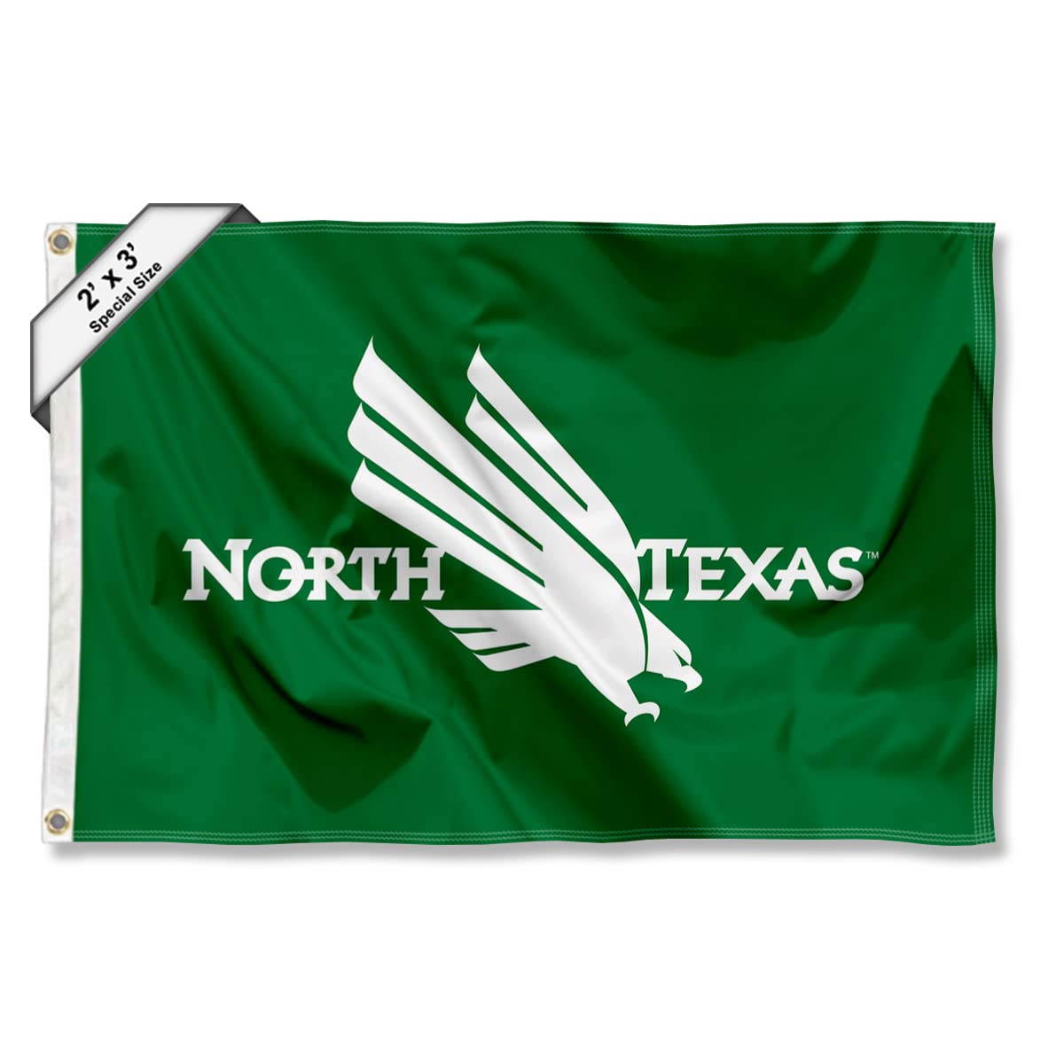 College Flags & Banners Co. North Texas Mean Green Small 2x3 Foot Flag - Sports Collectibles, Sports Memorabilia, Sports Fan Shop, Sports Gifts