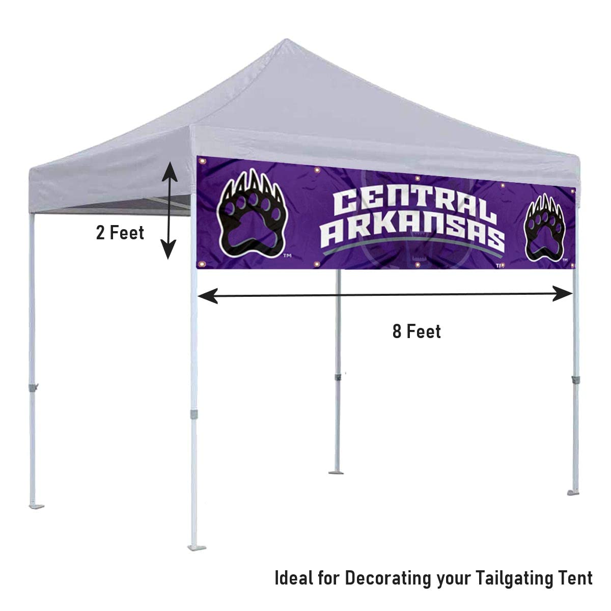 College Flags & Banners Co. Central Arkansas Bears Large 2x8 Foot Banner - Sports Collectibles, Sports Memorabilia, Sports Fan Shop, Sports Gifts