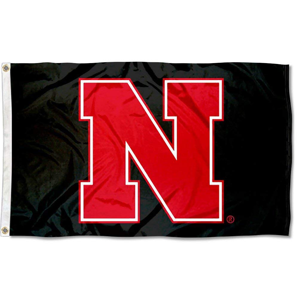 College Flags & Banners Co. Nebraska Cornhuskers Black N Logo Flag and USA 3x5 Flag Set - Sports Collectibles, Sports Memorabilia, Sports Fan Shop, Sports Gifts