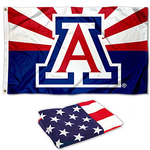 College Flags & Banners Co. Arizona Wildcats AZ State and USA Flag 3x5 Set - Sports Collectibles, Sports Memorabilia, Sports Fan Shop, Sports Gifts