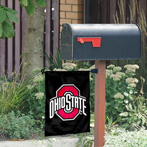 OSU Buckeyes Black Garden Flag and Mailbox Post Pole Mount Holder Set - Sports Collectibles, Sports Memorabilia, Sports Fan Shop, Sports Gifts