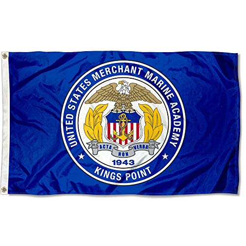 College Flags & Banners Co. US Merchant Marine Mariners Seal and USA Flag 3x5 Set - Sports Collectibles, Sports Memorabilia, Sports Fan Shop, Sports Gifts