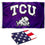 College Flags & Banners Co. Texas Christian University 3x5 Flag and USA Set - Sports Collectibles, Sports Memorabilia, Sports Fan Shop, Sports Gifts