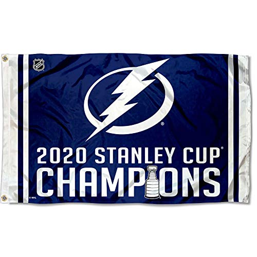 WinCraft Tampa Bay Lightning 2020 Champions Outdoor Flag 3x5 Banner - Sports Collectibles, Sports Memorabilia, Sports Fan Shop, Sports Gifts