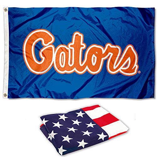 University of Florida Gators Flag and USA 3x5 Flag Set - Sports Collectibles, Sports Memorabilia, Sports Fan Shop, Sports Gifts