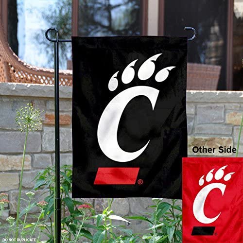 College Flags & Banners Co. University of Cincinnati Garden Flag and USA Flag Stand Pole Holder Set - Sports Collectibles, Sports Memorabilia, Sports Fan Shop, Sports Gifts