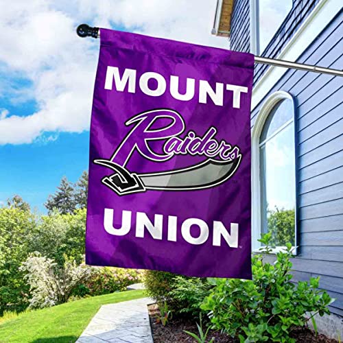 Mount Union Raiders Logo Double Sided House Flag with Flag Pole Set - Sports Collectibles, Sports Memorabilia, Sports Fan Shop, Sports Gifts