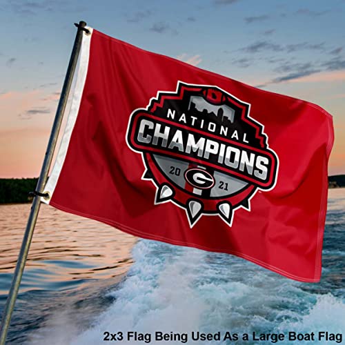 Georgia Bulldogs College Football Champions 2x3 Foot Flag and USA 3x5 Flag Set - Sports Collectibles, Sports Memorabilia, Sports Fan Shop, Sports Gifts