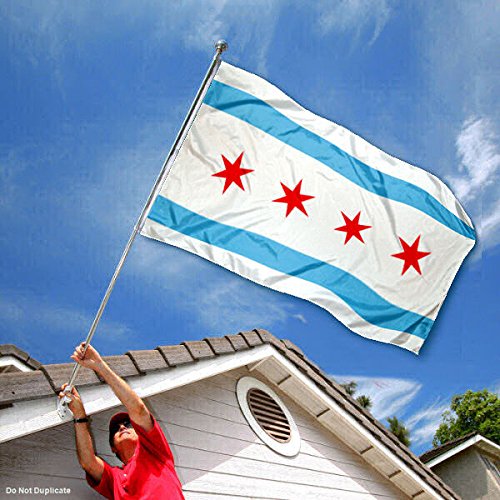 Sports Flags Pennants Company City of Chicago Flag 3x5 Foot Banner - Sports Collectibles, Sports Memorabilia, Sports Fan Shop, Sports Gifts