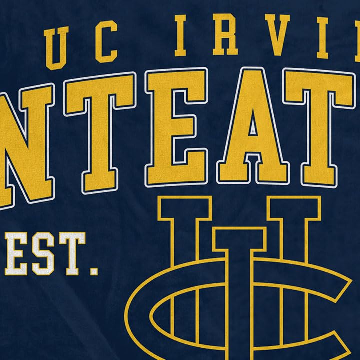NCAA California Irvine, University of Vintage Arch Block Ultra Soft Blanket - Sports Gifts, Sports Memorabilia, Sports Collectibles, Fan Shop