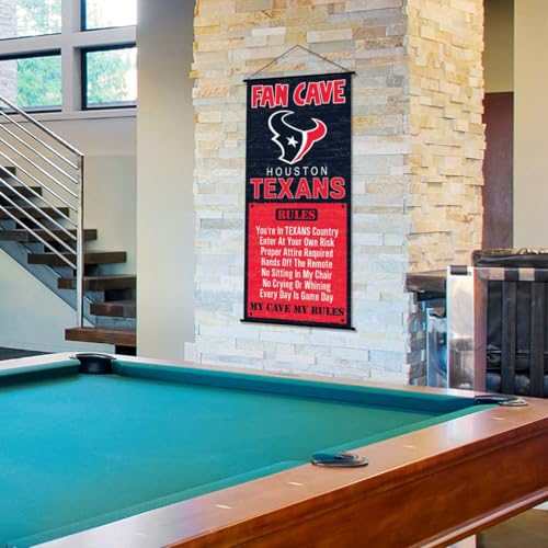 WinCraft Houston Texans Man Cave Fan Banner Wall Door Scroll - Sports Collectibles, Sports Memorabilia, Sports Fan Shop, Sports Gifts