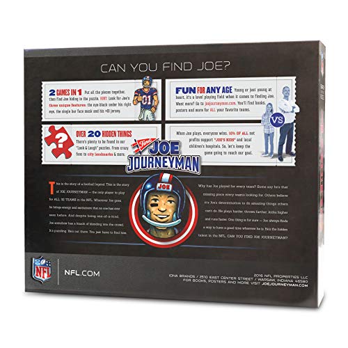 YouTheFan NFL Joe Journeyman 18'' x 24'' 500-Piece Team Puzzle, Team Color (9029601) - Sports Collectibles, Sports Memorabilia, Sports Fan Shop, Sports Gifts