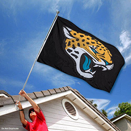 WinCraft Jacksonville Jaguars Embroidered Nylon Flag - Sports Collectibles, Sports Memorabilia, Sports Fan Shop, Sports Gifts