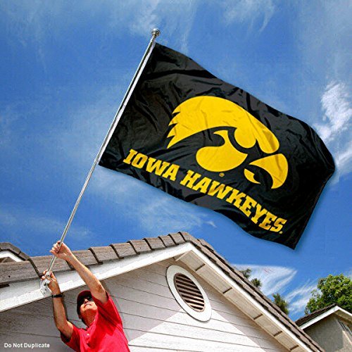 College Flags & Banners Co. University of Iowa Hawkeyes and USA Flag 3x5 Set - Sports Collectibles, Sports Memorabilia, Sports Fan Shop, Sports Gifts