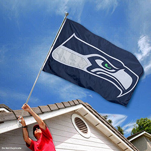 WinCraft Seattle Seahawks Embroidered Nylon Flag - Sports Collectibles, Sports Memorabilia, Sports Fan Shop, Sports Gifts