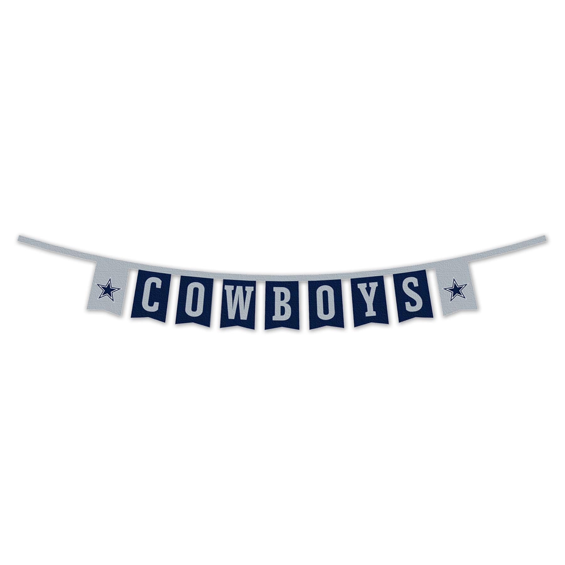 WinCraft Dallas Cowboys Banner String Pennant Flags - Sports Collectibles, Sports Memorabilia, Sports Fan Shop, Sports Gifts