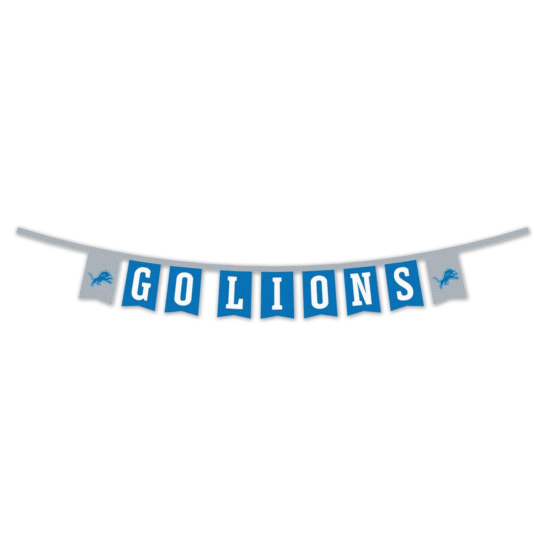 WinCraft Detroit Lions Banner String Pennant Flags - Sports Collectibles, Sports Memorabilia, Sports Fan Shop, Sports Gifts