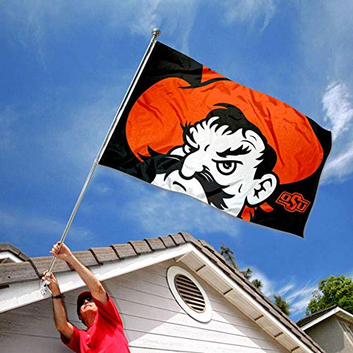 College Flags & Banners Co. Oklahoma State Cowboys Pistol Pet and USA Flag 3x5 Set - Sports Collectibles, Sports Memorabilia, Sports Fan Shop, Sports Gifts