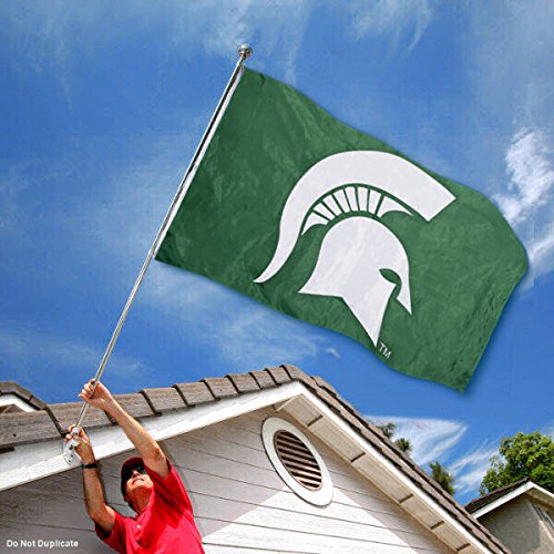College Flags & Banners Co. Michigan State Spartans Embroidered and Stitched Nylon Flag - Sports Collectibles, Sports Memorabilia, Sports Fan Shop, Sports Gifts
