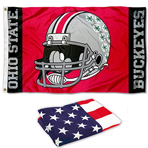 College Flags & Banners Co. Ohio State Football and USA Flag 3x5 Set - Sports Collectibles, Sports Memorabilia, Sports Fan Shop, Sports Gifts