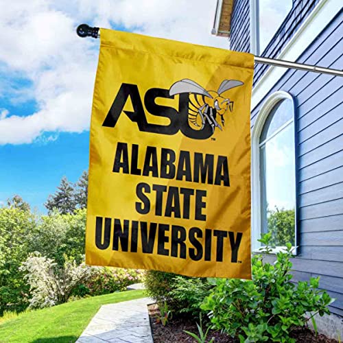 College Flags & Banners Co. Alabama State Hornets House Flag with Flag Pole Set - Sports Collectibles, Sports Memorabilia, Sports Fan Shop, Sports Gifts