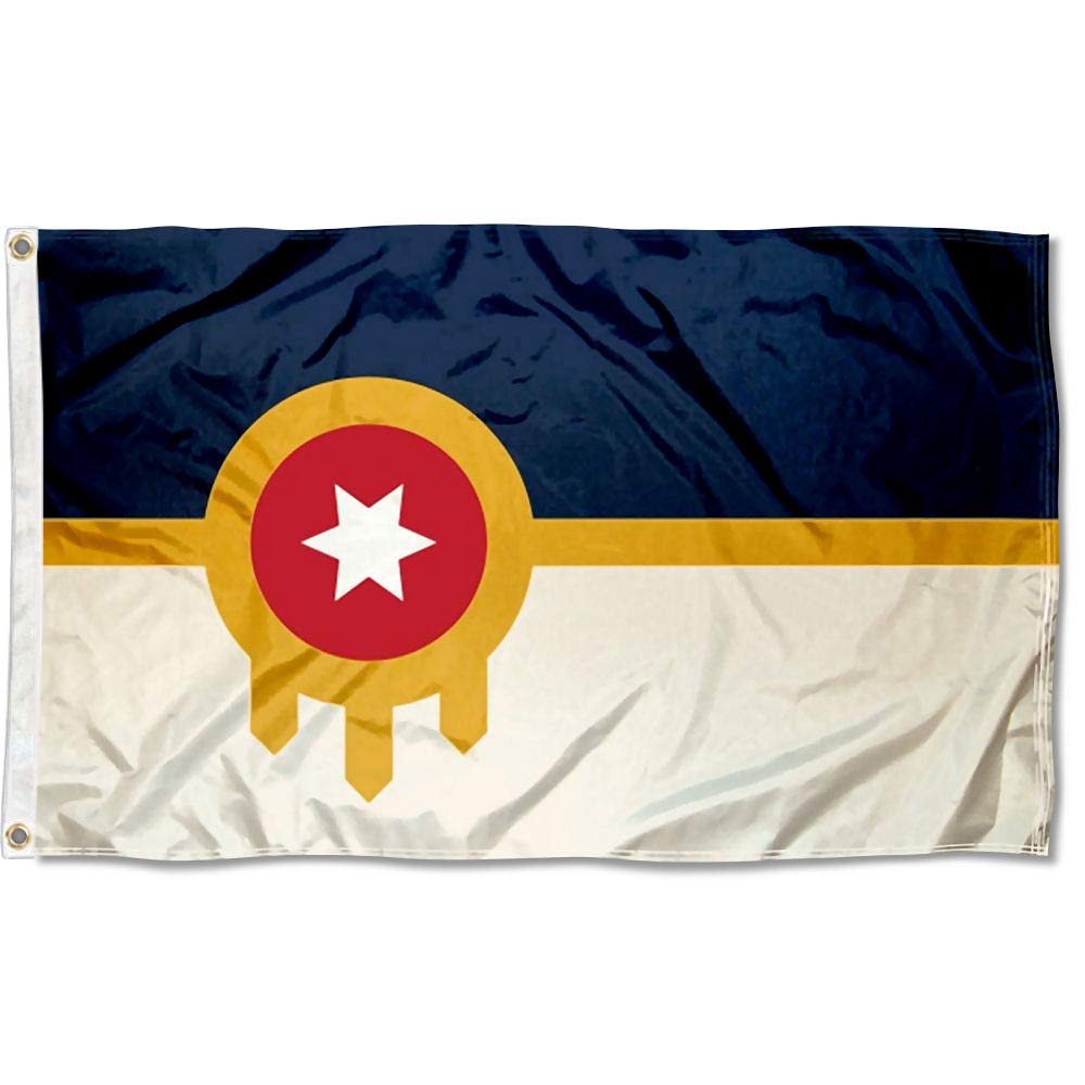 Sports Flags Pennants Company City of Tulsa Flag 3x5 Foot Banner - Sports Collectibles, Sports Memorabilia, Sports Fan Shop, Sports Gifts