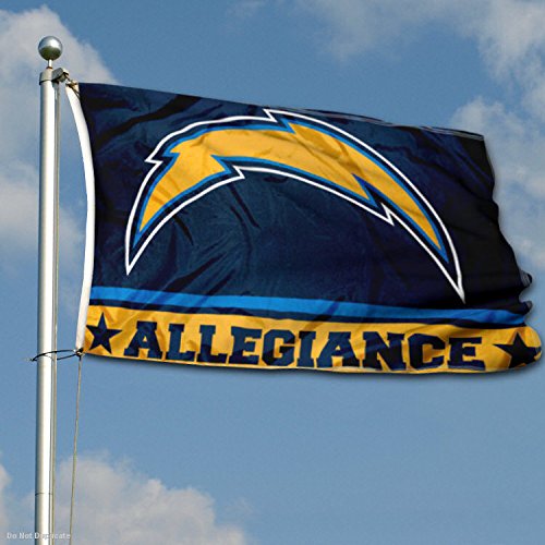 WinCraft Los Angeles Chargers Double Sided Allegiance Flag - Sports Collectibles, Sports Memorabilia, Sports Fan Shop, Sports Gifts