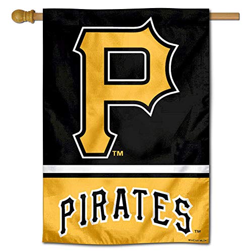 WinCraft Pittsburgh Pirates Double Sided House Flag - Sports Collectibles, Sports Memorabilia, Sports Fan Shop, Sports Gifts