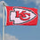 WinCraft Kansas City Chiefs Embroidered Nylon Flag - Sports Collectibles, Sports Memorabilia, Sports Fan Shop, Sports Gifts