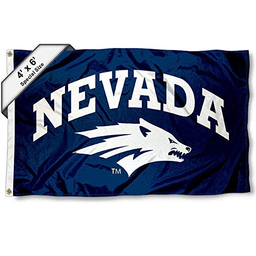 College Flags & Banners Co. Nevada Wolfpack 4 ft x 6 ft Flag - Sports Collectibles, Sports Memorabilia, Sports Fan Shop, Sports Gifts