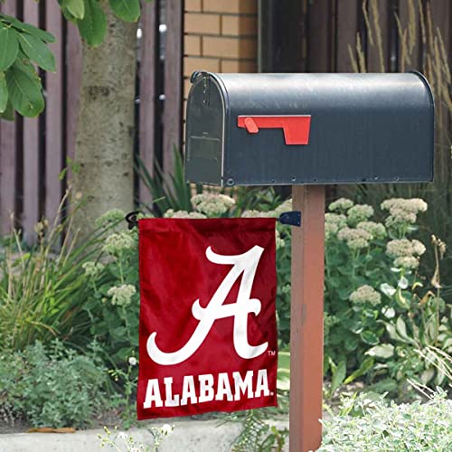 College Flags & Banners Co. Crimson Tide Script A Garden Flag and Mailbox Post Pole Mount Holder Set - Sports Collectibles, Sports Memorabilia, Sports Fan Shop, Sports Gifts