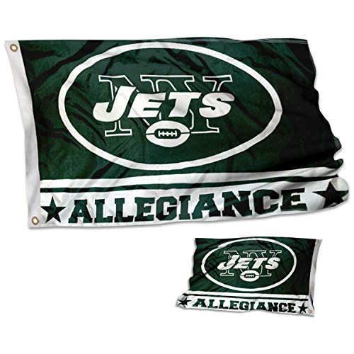 WinCraft New York Jets Double Sided Allegiance Flag - Sports Collectibles, Sports Memorabilia, Sports Fan Shop, Sports Gifts