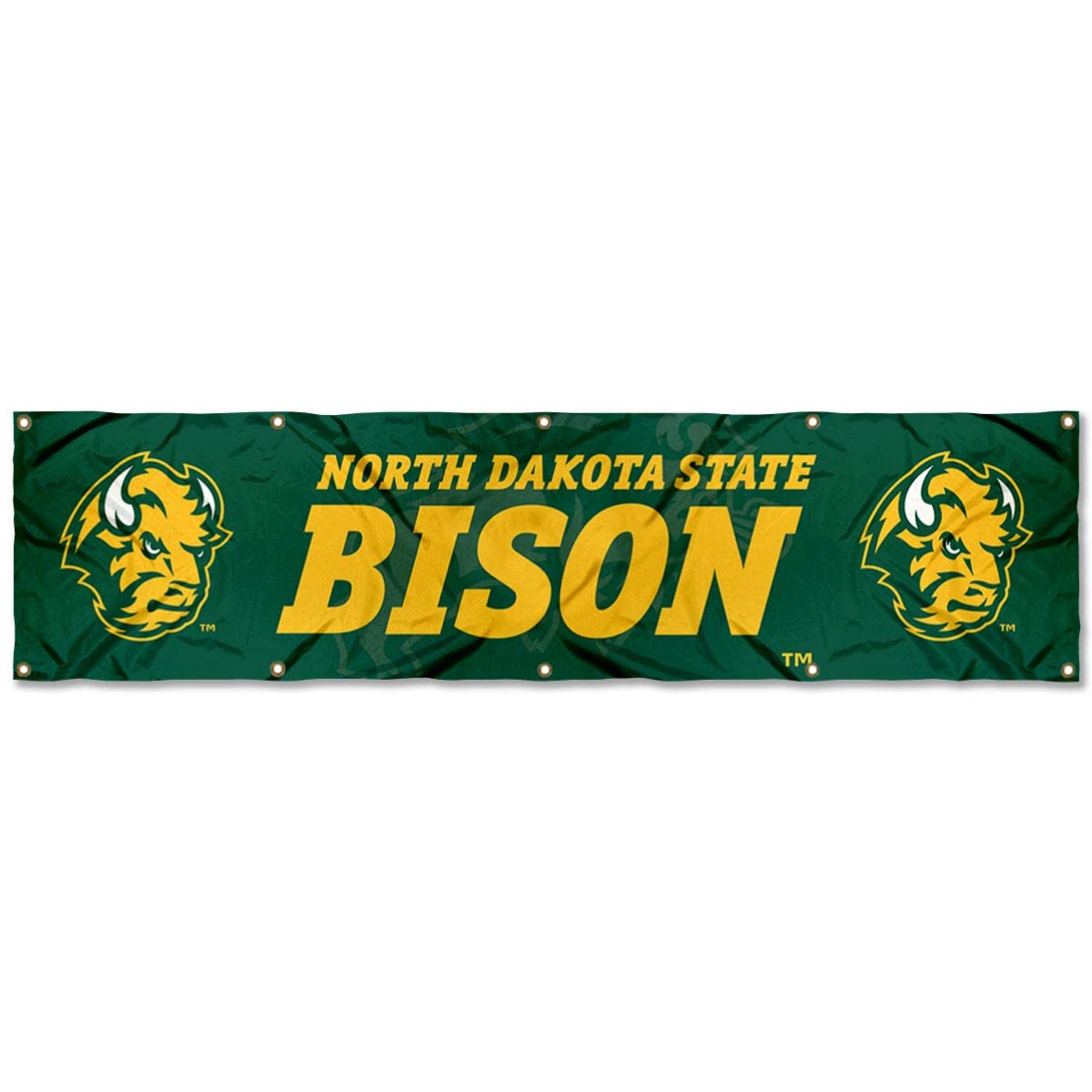 College Flags & Banners Co. North Dakota State Bison Large 2x8 Foot Banner - Sports Collectibles, Sports Memorabilia, Sports Fan Shop, Sports Gifts