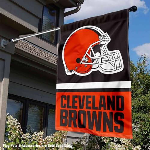 WinCraft Cleveland Browns New Logo Double Sided Banner Flag - Sports Collectibles, Sports Memorabilia, Sports Fan Shop, Sports Gifts