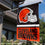 WinCraft Cleveland Browns New Logo Double Sided Banner Flag - Sports Collectibles, Sports Memorabilia, Sports Fan Shop, Sports Gifts