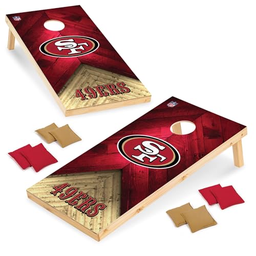 Wild Sports NFL New England Patriots 2' x 4' Regulation Size Solid Wood Cornhole Set with Direct Print HD Team Graphics - Sports Collectibles, Sports Memorabilia, Sports Fan Shop, Sports Gifts