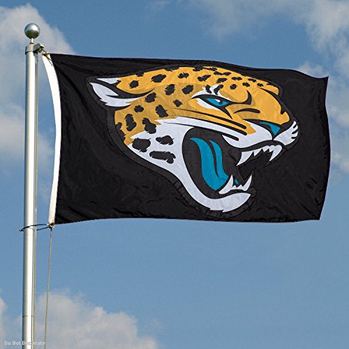WinCraft Jacksonville Jaguars Embroidered Nylon Flag - Sports Collectibles, Sports Memorabilia, Sports Fan Shop, Sports Gifts
