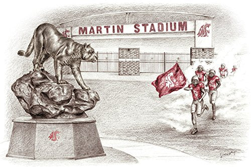 YouTheFan NCAA Washington State Cougars 25-Layer StadiumViews 3D Wall Art - Martin Stadium - Sports Collectibles, Sports Memorabilia, Sports Fan Shop, Sports Gifts
