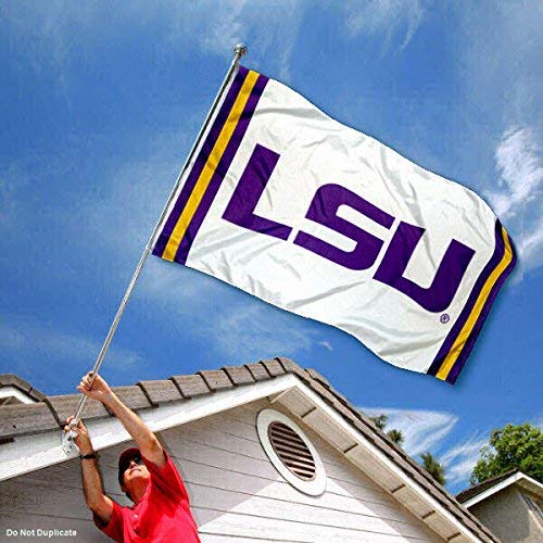 College Flags & Banners Co. LSU Tigers Jersey Stripes Flag and USA 3x5 Flag Set - Sports Collectibles, Sports Memorabilia, Sports Fan Shop, Sports Gifts