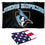 College Flags & Banners Co. JHU Blue Jays Black Flag and USA 3x5 Flag Set - Sports Collectibles, Sports Memorabilia, Sports Fan Shop, Sports Gifts
