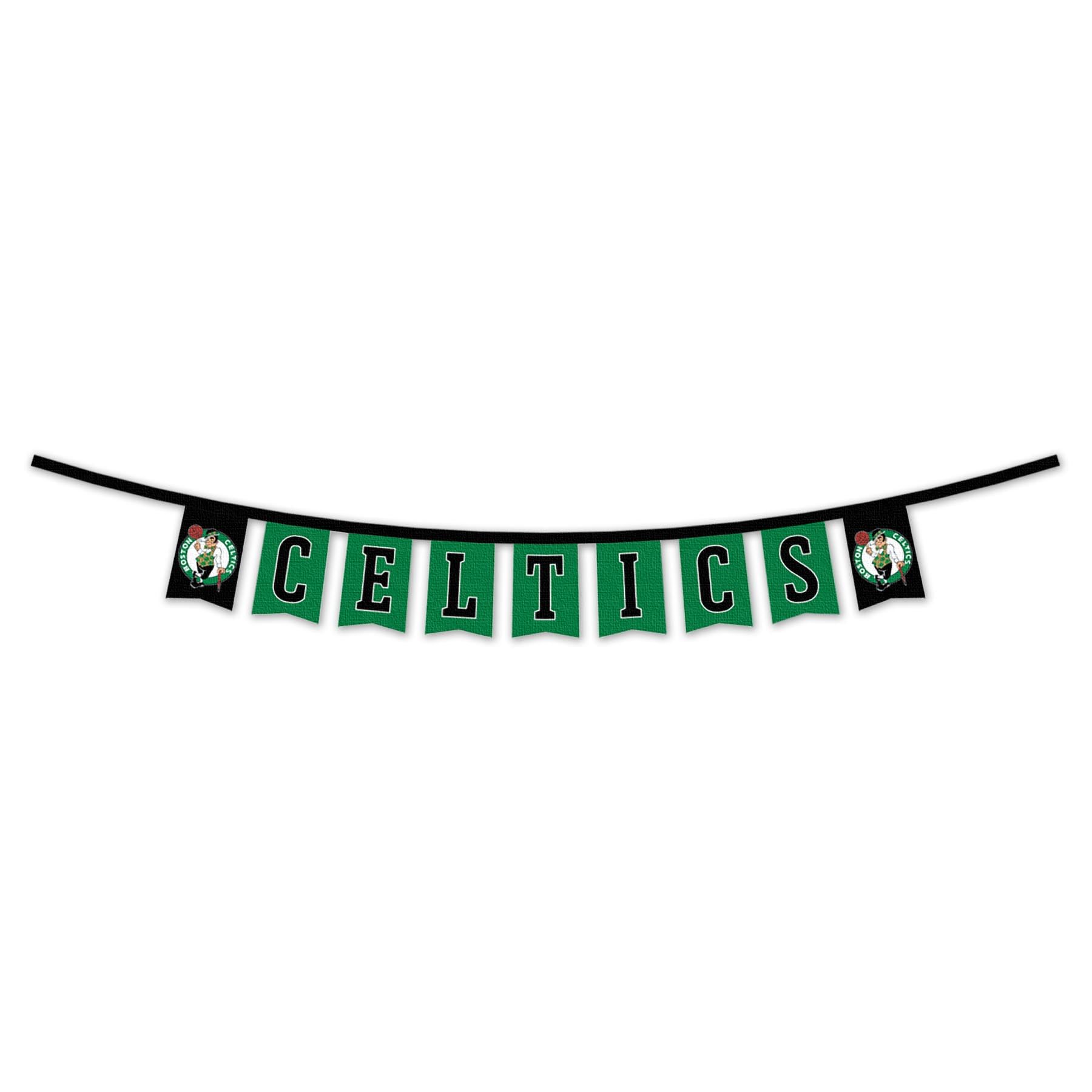 WinCraft Boston Celtics Banner String Pennant Flags - Sports Collectibles, Sports Memorabilia, Sports Fan Shop, Sports Gifts