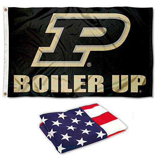 Purdue University Boiler Up Flag and USA 3x5 Flag Set - Sports Collectibles, Sports Memorabilia, Sports Fan Shop, Sports Gifts