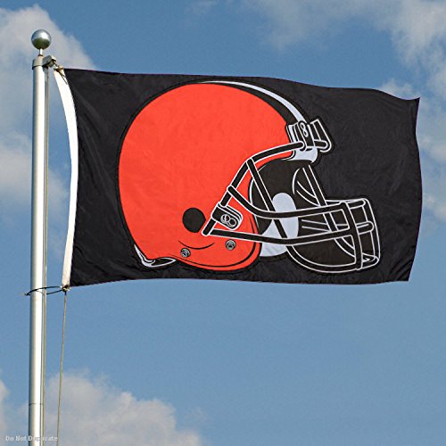 WinCraft Cleveland Browns Embroidered Nylon Flag - Sports Collectibles, Sports Memorabilia, Sports Fan Shop, Sports Gifts
