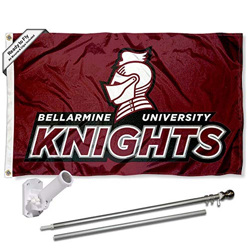 College Flags & Banners Co. Bellarmine Knights Flag and Pole Bracket Mount Bundle - Sports Collectibles, Sports Memorabilia, Sports Fan Shop, Sports Gifts
