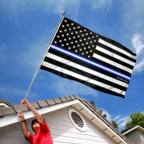 Sports Flags Pennants Company Doctors EMS Thin Line Flag 3x5 Foot Banner - Sports Collectibles, Sports Memorabilia, Sports Fan Shop, Sports Gifts