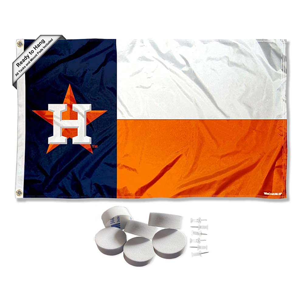 Houston Astros State of Texas Banner and Tapestry Wall Tack Pads - Sports Collectibles, Sports Memorabilia, Sports Fan Shop, Sports Gifts