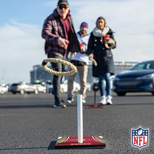 Wild Sports NFL Quoits Set with Direct Print HD Team Graphics – Tailgate Ring Toss Game – Great Gift for Any Football Fan! Ring Toss Family Outdoor Games for The Beach, BBQ, or Tailgate Party - Sports Collectibles, Sports Memorabilia, Sports Fan Shop, Sports Gifts