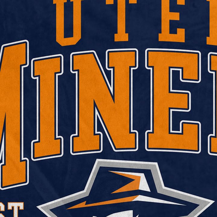 NCAA Texas at El Paso, The University of Vintage Arch Block Ultra Soft Blanket - Sports Gifts, Sports Memorabilia, Sports Collectibles, Fan Shop