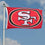WinCraft San Francisco 49ers Embroidered Nylon Flag - Sports Collectibles, Sports Memorabilia, Sports Fan Shop, Sports Gifts