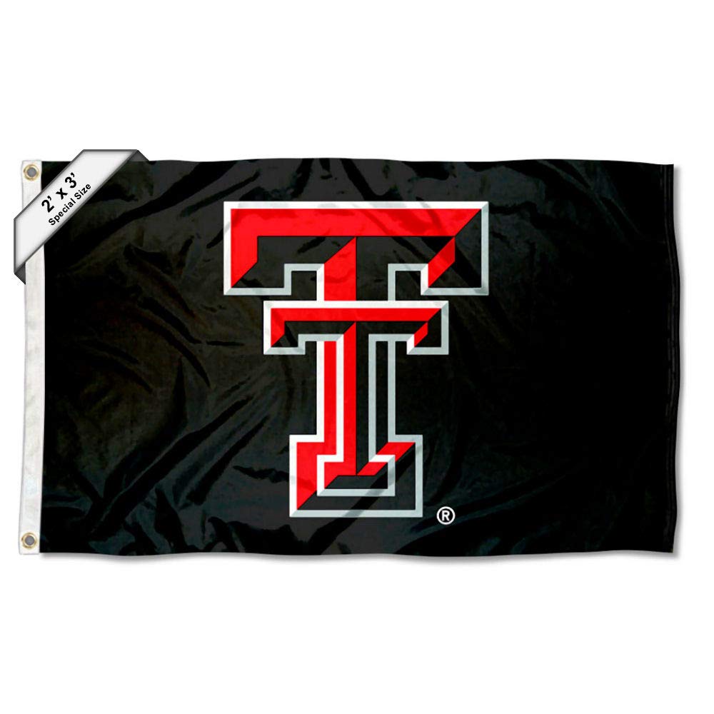 College Flags & Banners Co. Texas Tech Red Raiders Black 2x3 Foot Flag - Sports Collectibles, Sports Memorabilia, Sports Fan Shop, Sports Gifts